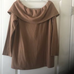 Loft Off the Shoulder Long Sleeve Shirt